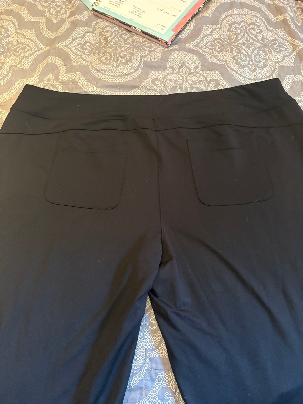 tek gear Black Drawstring Track Joggers with Zip Pocket - Picture 3 of 4